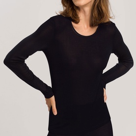 Silk Scoop Neck T-Shirt