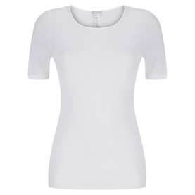 Cotton Seamless Short Sleeve Top White