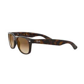 Ray-Ban New Havana Wayfarer Square Sunglasses in brown tortoiseshell with gradient brown lenses and classic rectangular frame