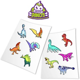 Jurassic Dinos Peelable Stickers