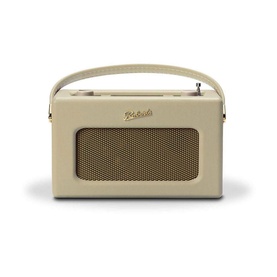 Roberts Revival Istream 3 Smart Radio in cream with retro-style mesh grille, leather-look carry handle and gold-tone branding detail