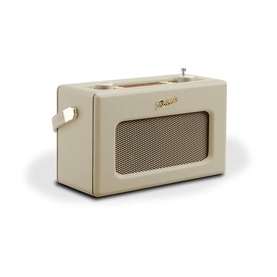 Roberts Revival Istream 3 Smart Radio in cream with retro design, gold grille, carry handle, and compact rectangular form