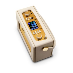 Roberts Revival Istream 3 Smart Radio in cream with gold-tone controls, digital display, and compact rectangular form