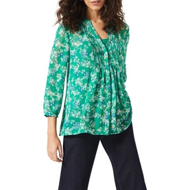 Ida Floral Pintuck Blouse