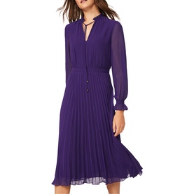 Iris Pleat Midi Dress