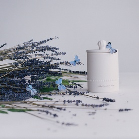 Lilac Lavender & Lovage Ceramic Candle 300g