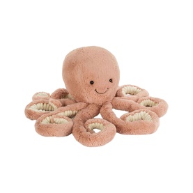 Jellycat Odell Octopus 75cm large orange plush soft toy with cream textured tentacles and embroidered smile