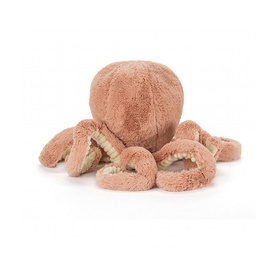 Jellycat Odell Octopus 75cm in orange, large plush soft toy with curling tentacles and cream suede-effect suckers