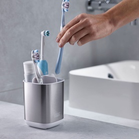 EasyStore&trade; Steel Toothbrush Holder