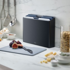 Folio&trade; Four-Piece Chopping Board Set Large Graphite