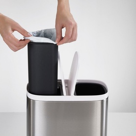 Split&trade; 6L Steel Waste & Recycling Bin