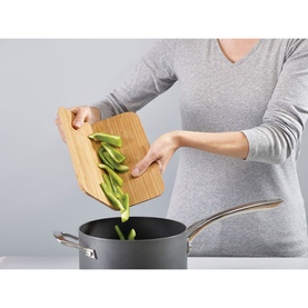 Chop2Pot&trade; Bamboo Folding Chopping Board Small