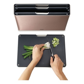 Folio&trade; Four-Piece Chopping Board Set Large Rose Gold