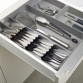 DrawerStore&trade; Cutlery Organiser Grey