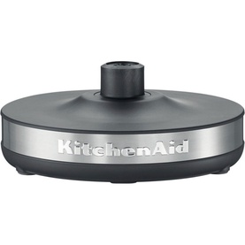 KitchenAid 1.7L Kettle lid detail in charcoal grey and brushed silver with branded lettering