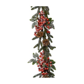 Everlands Berries And Pinecones Garland 180cm
