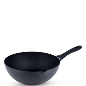 Non-Stick Aluminium Wok With Pouring Spout