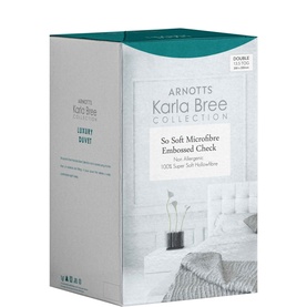 4.5 Tog Embossed Check Duvet