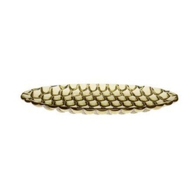 Kartell Jellies Family Side Plate in green, oval dish with raised scale texture and scalloped edges, glossy finish