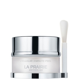 La Prairie Cellular 3-Minute Peel 40ml in silver jar with white applicator brush