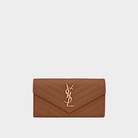 Monogram Embossed Leather Large Wallet