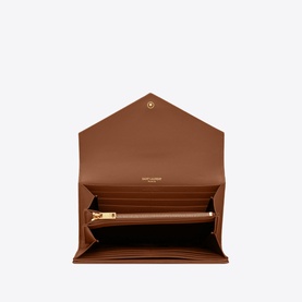 Monogram Embossed Leather Large Wallet