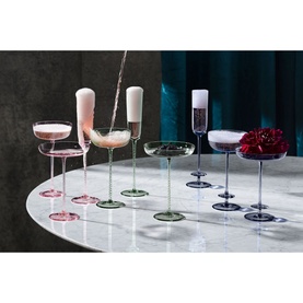 Set of 2 Blue Champagne Flutes