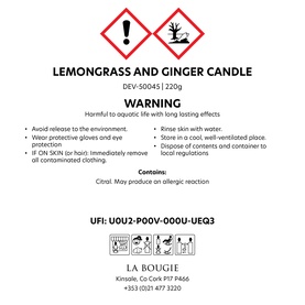 Lemongrass & Ginger Candle