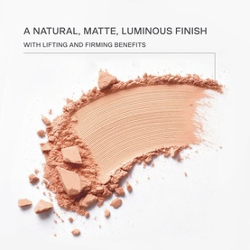 La Prairie Skin Caviar Powder Foundation SPF15 swatched showing a natural matte finish in a warm beige tone, 9g