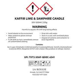 Kaffir Lime And Samphire Candle