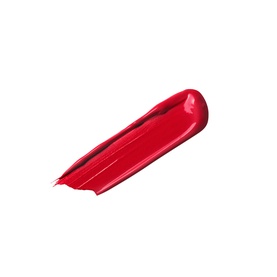 Lanc&ocirc;me L'Absolu Rouge Ruby Cream lipstick swatch in deep ruby red, showing creamy glossy texture