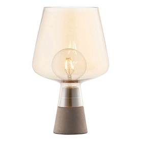 Large Glass Table Lamp & Bulb