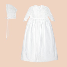 Lace Christening Gown And Bonnet
