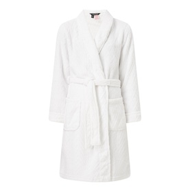 Soft Chevron Belted Robe