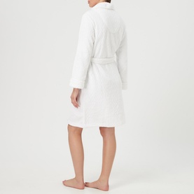 Soft Chevron Belted Robe