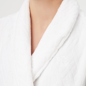 Soft Chevron Belted Robe