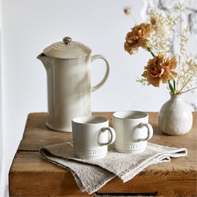 Stoneware Cafetiere With Metal Press 1L