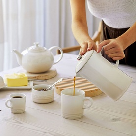 Stoneware Cafetiere With Metal Press 1L