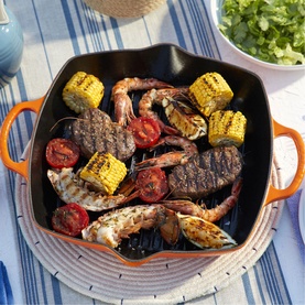 Le Cre Grill Pan Deep Volcanic