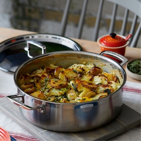 3-Ply Stainless Steel Sauteuse 28cm