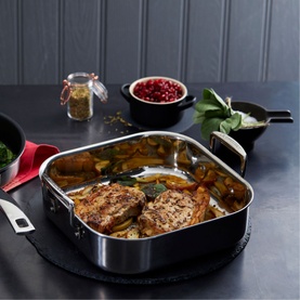 3-Ply Stainless Steel Square Roaster 26cm