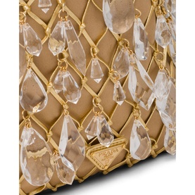 Leather, Mesh & Satin Clutch