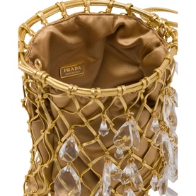 Leather, Mesh & Satin Clutch