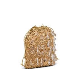 Leather, Mesh & Satin Clutch