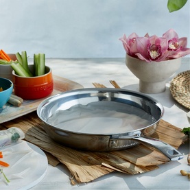3-Ply Stainless Steel Uncoated Frying Pan 24cm