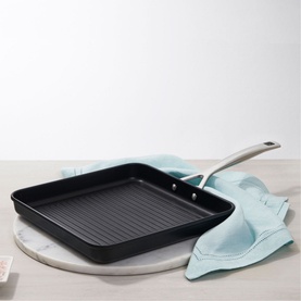 Toughened Non-Stick Ribbed Square Grill 28cm