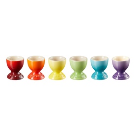 Stoneware Set of Six Rainbow Egg Cups