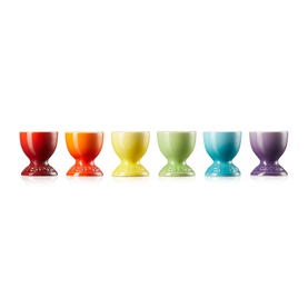 Stoneware Set of Six Rainbow Egg Cups