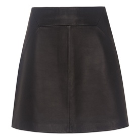 Leather A-Line Skirt