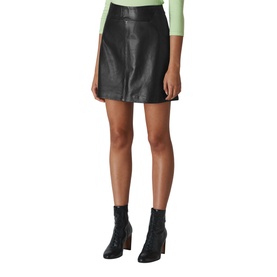 Leather A-Line Skirt